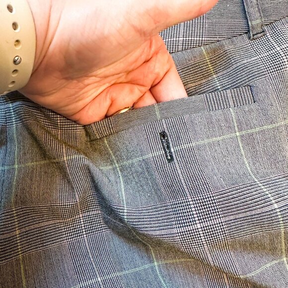 Style & Co Women's Plaid Gray Stretch Cropped Wide-Leg Pants Size 14 - Picture 6 of 11